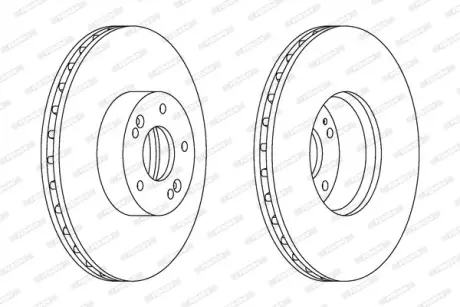 Тормозной диск ferodo DDF1631C1 Hyundai Санта фе 3