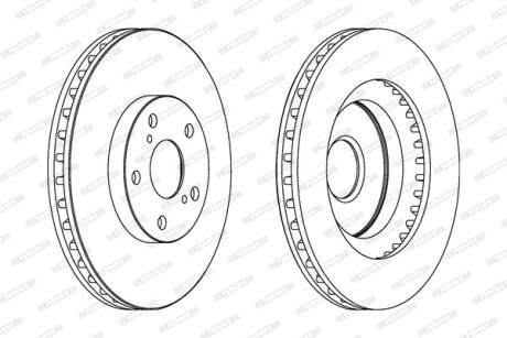 Гальмівний диск ferodo DDF1646C на Тойота Приус