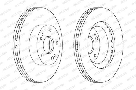 Гальмівний диск ferodo DDF1659C
