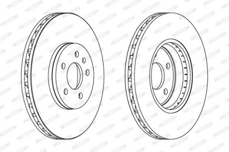 Тормозной диск ferodo DDF1664