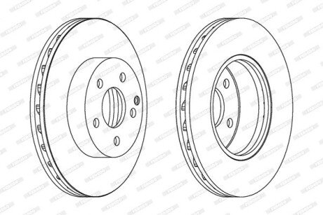 Вентилируемый тормозной диск ferodo DDF1690