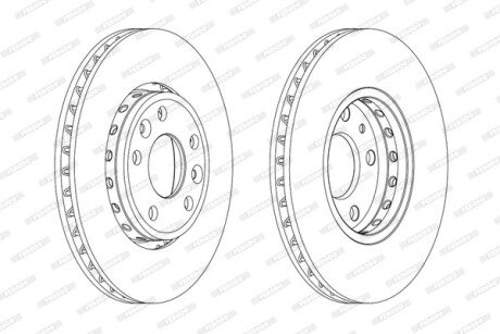 Вентильований гальмівний диск ferodo DDF1726C на Рено Latitude