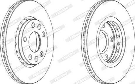 Вентильований гальмівний диск ferodo DDF1728