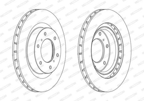 Вентильований гальмівний диск ferodo DDF1757C на Митсубиси Паджеро 4