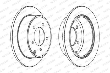 Задний тормозной диск ferodo DDF1762C