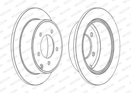 Задний тормозной диск ferodo DDF1762C