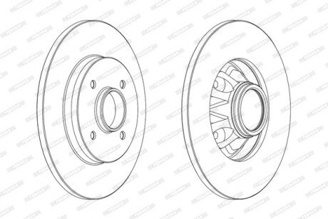 Гальмівний диск ferodo DDF1791C1 на Пежо 3008