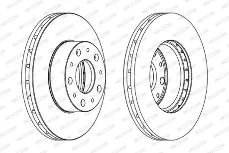 Тормозной диск ferodo DDF1800