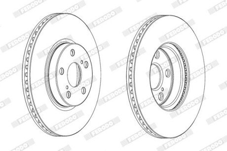 Вентилируемый тормозной диск ferodo DDF1865C