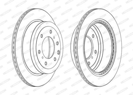Вентилируемый тормозной диск ferodo DDF1965C