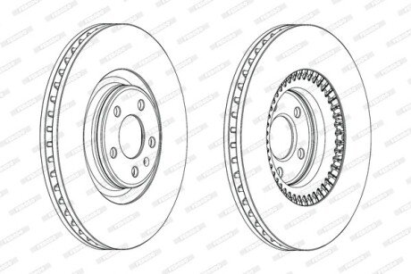Гальмівний диск ferodo DDF1987C-1 на Ауди А8