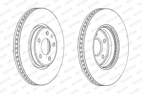 Вентильований гальмівний диск ferodo DDF1996C-1 на Ауди А4 б8