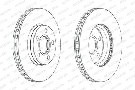 Вентилируемый тормозной диск ferodo DDF2062C
