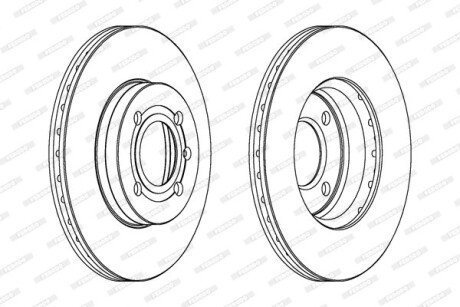 Вентилируемый тормозной диск ferodo DDF207C
