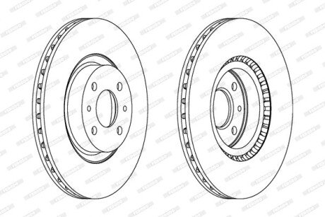Вентилируемый тормозной диск ferodo DDF220C