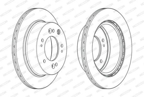 Вентилируемый тормозной диск ferodo DDF2285C