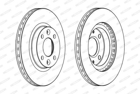 Вентилируемый тормозной диск ferodo DDF2327C