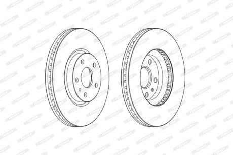 Вентилируемый тормозной диск ferodo DDF2337C