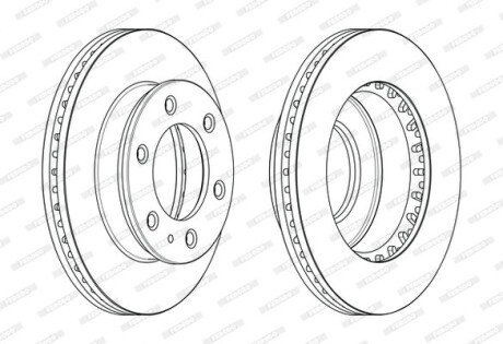 Вентилируемый тормозной диск ferodo DDF2459C