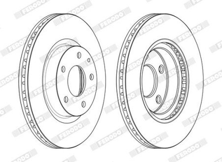Вентилируемый тормозной диск ferodo DDF2465C