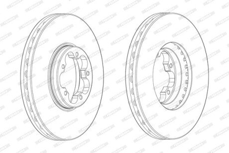 Вентильований гальмівний диск ferodo DDF2470-1
