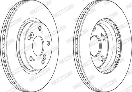 Вентилируемый тормозной диск ferodo DDF2473C