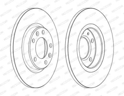 Тормозной диск ferodo DDF2569C Пежо 508