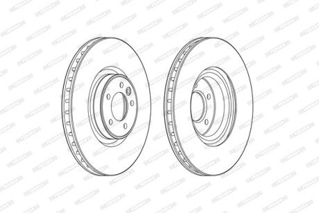 Вентильований гальмівний диск ferodo DDF2601C-1