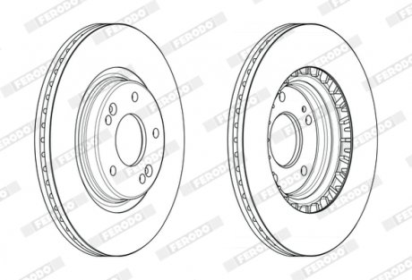 Вентилируемый тормозной диск ferodo DDF2680C