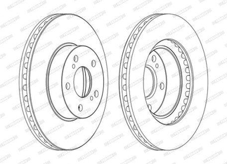 Вентилируемый тормозной диск ferodo DDF485C