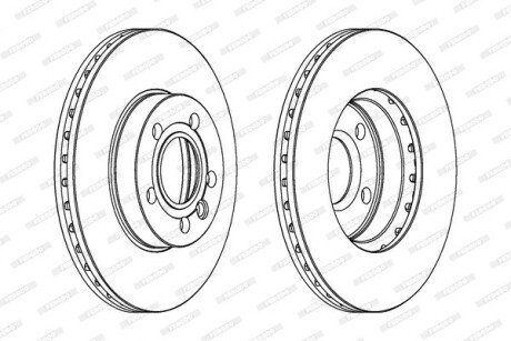 Вентилируемый тормозной диск ferodo DDF846