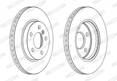 Вентилируемый тормозной диск ferodo DDF2651C
