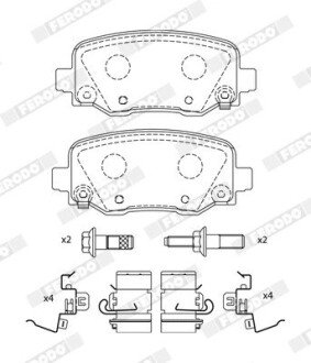 Тормозные колодки ferodo FDB4883