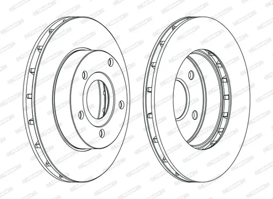 Вентилируемый тормозной диск ferodo DDF1169C