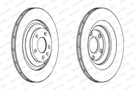 Вентилируемый тормозной диск ferodo DDF1240C