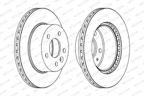 Вентилируемый тормозной диск ferodo DDF860C