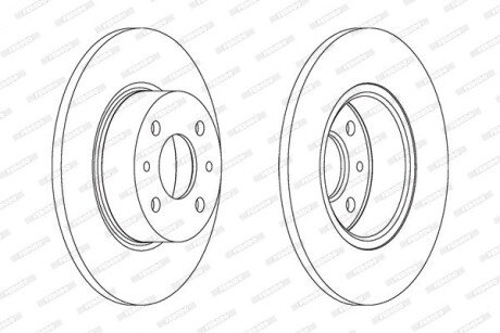 Задній гальмівний (тормозний) диск ferodo DDF066