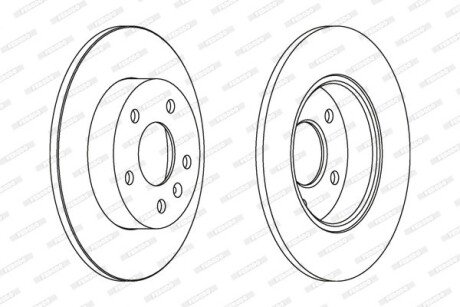 Задній гальмівний (тормозний) диск ferodo DDF1044