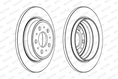 Задній гальмівний (тормозний) диск ferodo DDF1079C