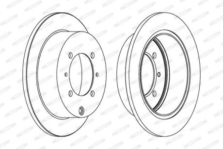 Задний тормозной диск ferodo DDF1141