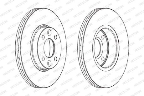 Задній гальмівний (тормозний) диск ferodo DDF1201