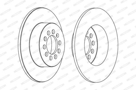 Задний тормозной диск ferodo DDF1224C