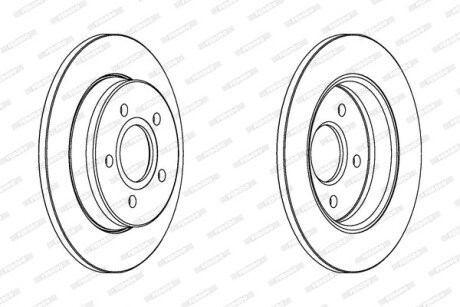 Задній гальмівний (тормозний) диск ferodo DDF1226C
