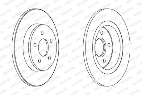Задний тормозной диск ferodo DDF1227