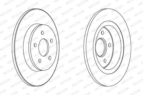 Задний тормозной диск ferodo DDF1227C