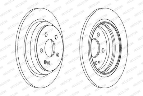 Задній гальмівний (тормозний) диск ferodo DDF1234
