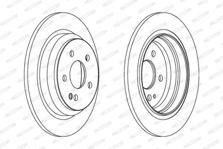 Задній гальмівний (тормозний) диск ferodo DDF1234C