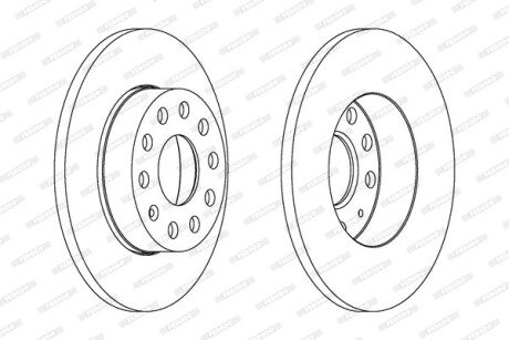 Задній гальмівний (тормозний) диск ferodo DDF1276C