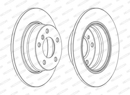 Задній гальмівний (тормозний) диск ferodo DDF1303C