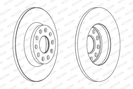 Задний тормозной диск ferodo DDF1306